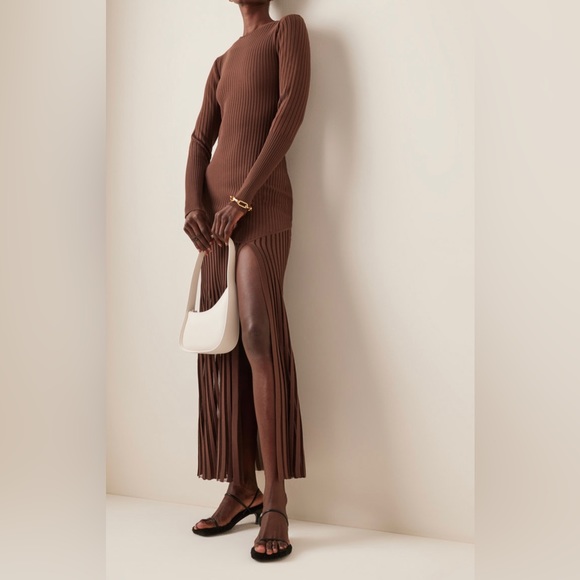 🔥NIB St Agni 🔥Black Shearling Leather Slingback Kitten Heel Sandals Size 38 - Picture 3 of 11